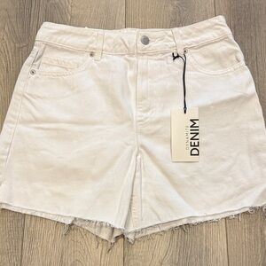 Dynamite Off-White Jean Shorts